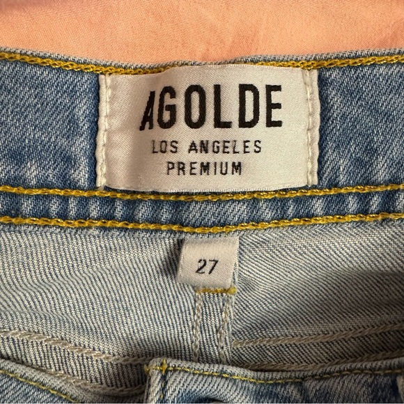 Agolde Light Blue Distressed Skinny Jeans - Picture 8 of 11